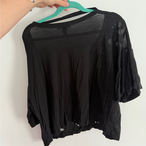 Forever 21 Black Distressed 2017 top - Picture 3 of 4